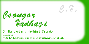 csongor hadhazi business card